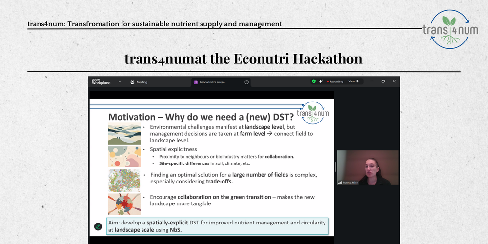 trans4num at the Econutri Hackathon
